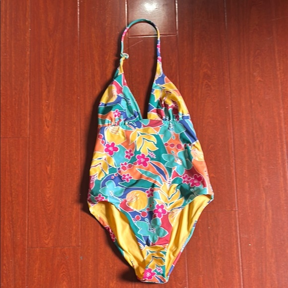 Vibrant Yellow and Green One Piece Swimwear - Picture 1 of 2